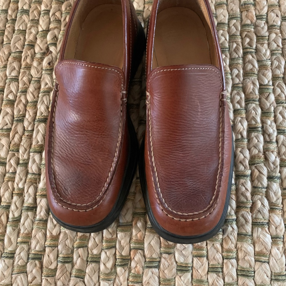 Coach men’s brown leather shoes  size 42